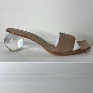 NIB - Revolve Raye Chorus Acrylic Ball Kitten Heel Sandals Size 8